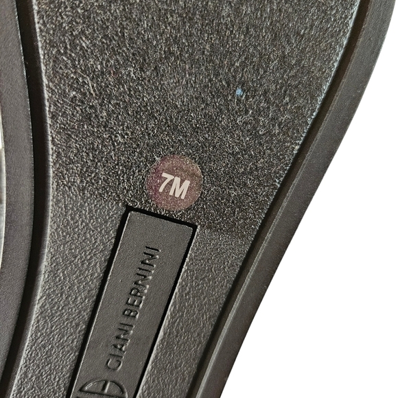 Giani Bernini Elloise Black Open toe platform buckle slingback sandals Sz 7M - Picture 9 of 12